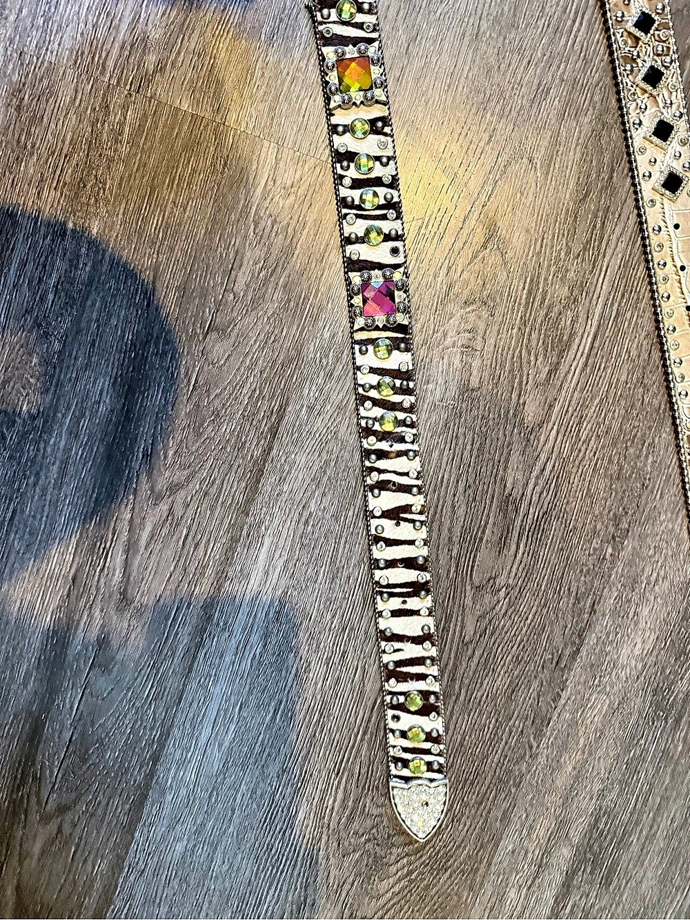 Zebra Black & Silver Belt